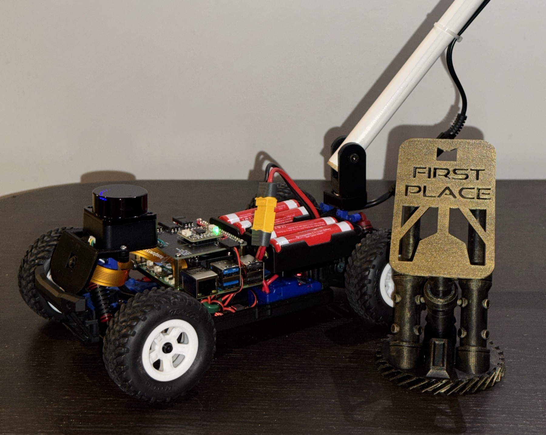 AutoNav platform with the cane handle attached to the mobile base