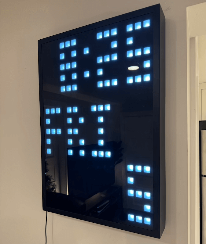 Ikea wall lamp converted into an internet clock using an ESP32